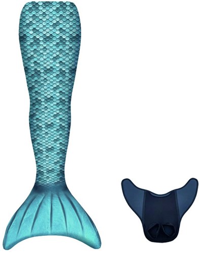 Kuaki mermaid tail toy set turquoise S - swimming accessory-2