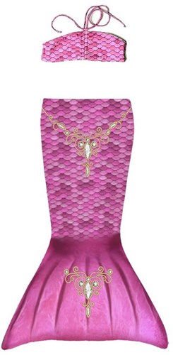 Kuaki mermaid toddler set Princess XS - pink multicolor swim tail
