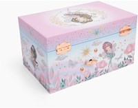 Giggle and Honey music jewelry box fairy princess - pink ballerina jewelry box with mirror-2