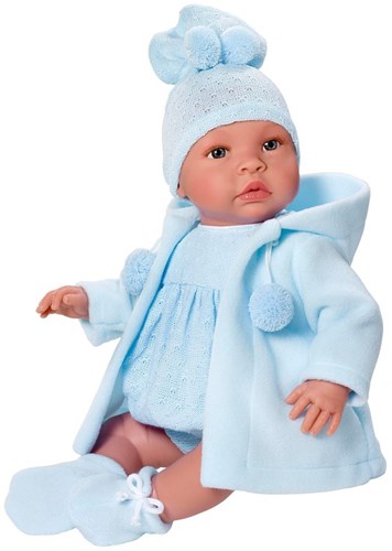 Asi baby doll Leo 36cm - blue duffel coat doll toy-3