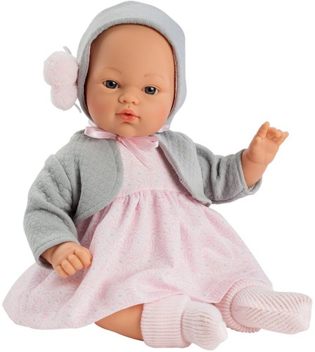 Asi doll baby doll Koke 36cm pink dress grey jacket toy doll