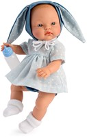 Asi doll baby doll 36cm grey dress with bunny ears toy