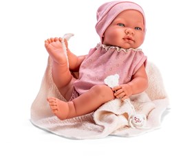 Asi baby doll Maria 43cm - doll with pink knit bodysuit - toy doll
