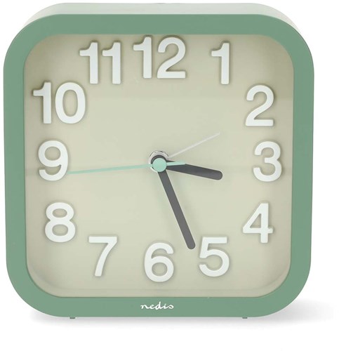 OttoSimon analogue alarm clock green - silent desk clock with large display-2