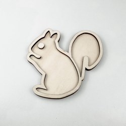 FiQ wooden fill shape sensory toy Squirrel 14x13 cm