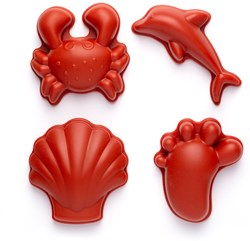 Scrunch sand moulds toy silicone - Rust orange beach