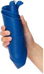 Scrunch toy bucket blue foldable durable beach bucket