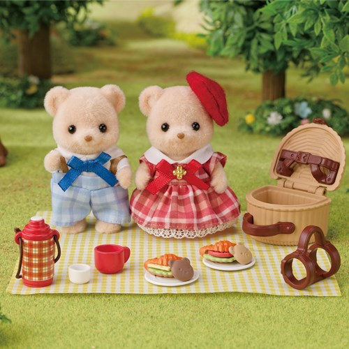 Sylvanian Families 5853 Biscuit Beer Zus en Broer - Picknick Set-2