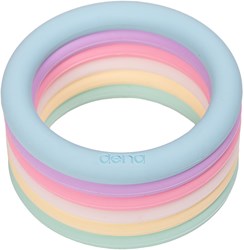 Dena toys - Pastel rings set of 6 colorful plastic rings