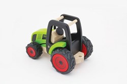 Harlekijn wooden tractor toy - black - durable farm vehicle