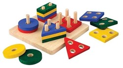 PlanToys Wooden Toys Geometric Sorting Board