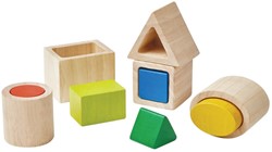 PlanToys Wooden Toys Geo Matching Blocks