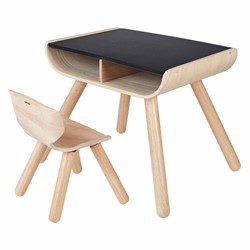 PlanToys Wooden Toys Table & Chair - Black