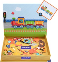 Mieredu magnetic book vehicles - educational toy for children