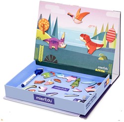 Mieredu magnetic book dino world educational toy FSC paper magnets