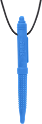 ARK Therapeutic chew necklace sensory toy pen necklace XXT blue Discrete penvormige kauwketting met bobbelige textuur voor extra sensorische input.