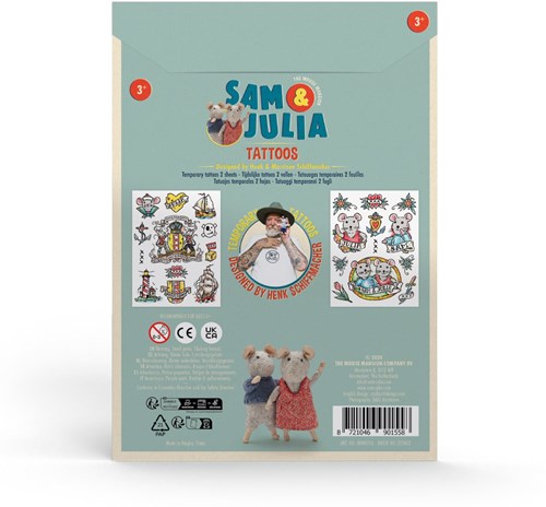 Het Muizenhuis tattoo stickers Sam and Julia - toy tattoos