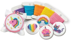 4M creative toy mini cross-stitch embroidery for kids KidzMaker