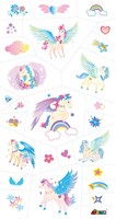 Avenir tattoo stickers kids tattoo Pegasus 52 pieces multicolor