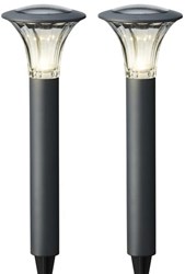 Lumineo LED solar garden lighting set - 2 pcs - outdoor solar lights