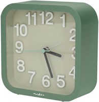 OttoSimon analogue alarm clock green - silent desk clock with large display