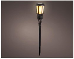 Lumineo garden lighting LED solar torch black 61 cm outdoor lamp