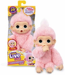 Moose interactive plush monkey Luna Lemon pink - Little Live Pets toy