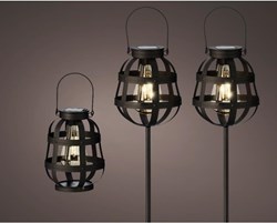 Lumineo LED Solar garden lights set - 3 pieces - lantern and ground lights