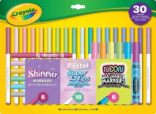 Crayola marker set - 38 pastel, neon & metallic colours