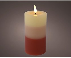 Lumineo LED candle color gradient flame effect indoor terra 11cm warm white