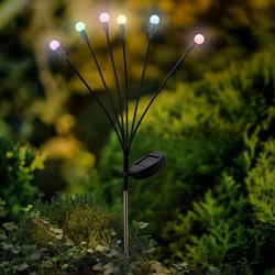 Lumineo solar garden stake LED lighting h70cm multicolor Firefly garden