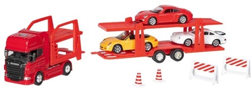 Goki toy Super Truck Car Transporter Scania V8 1:60-64 multicolor-2