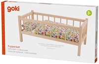 Goki dolls bed wooden toy bed for dolls up to 50 cm-2