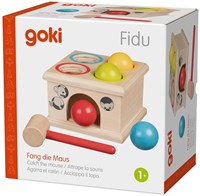 Goki wooden pounding bench game - Catch the mouse - skill toy-2