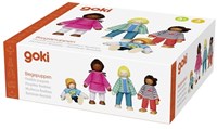 Goki dollhouse Flexible dolls intercultural family 4 pieces wooden toy-2