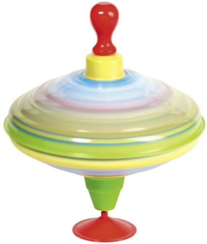 Goki spinning top with wooden handle train humming toy-2