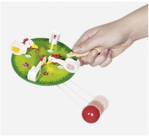 Goki Pecking Chickens Wooden Cooperative Kids Game-2