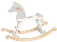 Goki wooden rocking horse - kids rocking toy white wood-2