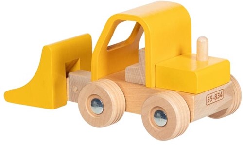 Goki wooden toy wheel loader for kids - durable and safe-2