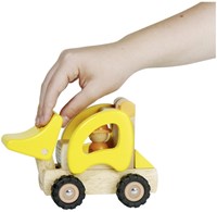 Goki Wooden Bulldozer - Toy Vehicle for Kids - Construction Play-2