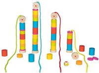 Goki educational game Little Caterpillar - colorful threading game for kids-2