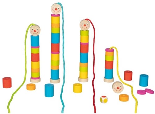 Goki educational game Little Caterpillar - colorful threading game for kids-2