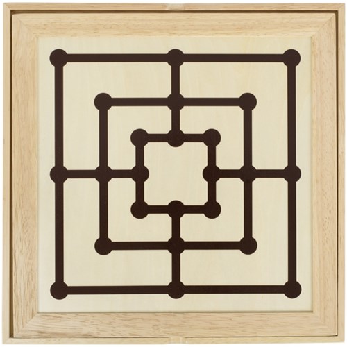 Goki wooden game set chess and nine men's morris travel game-2