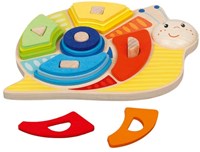 Goki sorting game - colors and shapes snail educational toy-2