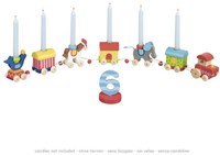 Goki birthday train circus - colourful wooden train for parties-2