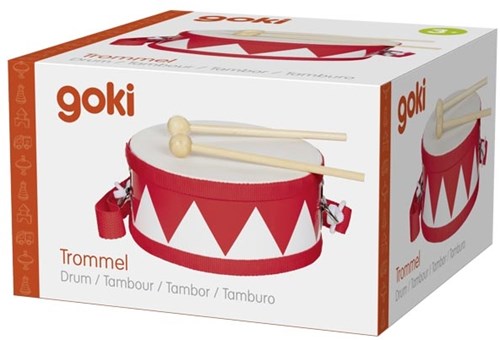 Goki drum red - musical toy instrument for children-2