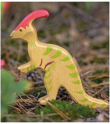 Holztiger wooden dinosaur Parasaurolophus play figure educational toy-2