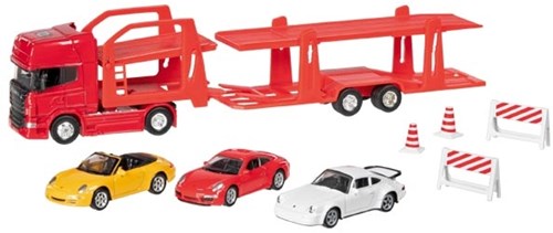 Goki toy Super Truck Car Transporter Scania V8 1:60-64 multicolor-3