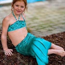 Kuaki mermaid toddler set turquoise XS - swim tail for kids