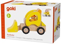 Goki Wooden Bulldozer - Toy Vehicle for Kids - Construction Play-3
